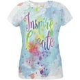 thumbnail image 1 of Inspire and Create Half Tone Paint Art All Over Womens T Shirt Multi LG, 1 of 2