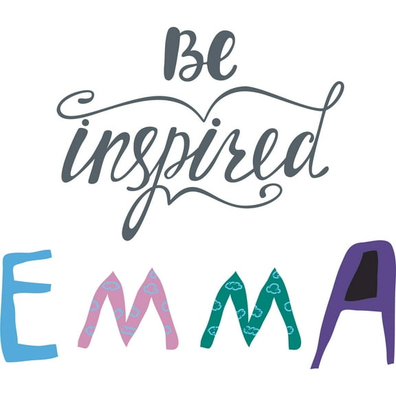 Be Inspired Art Life Motivation Quotes Customized Wall Decal - Custom Vinyl Wall Art - Personalized Name - Baby Girls Boys Kids Bedroom Wall Decal Room Decor Wall Stickers Decoration Size (12x20 inch)