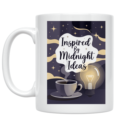 Inspired By Midnight Ideas - Night Owl Creative - 11 oz Ceramic Coffee Mug