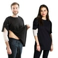 thumbnail image 1 of Inspired Comforts Unisex Post Surgery & Rehab Dual Access Crew Neck Snap Shirt (Black, S), 1 of 5