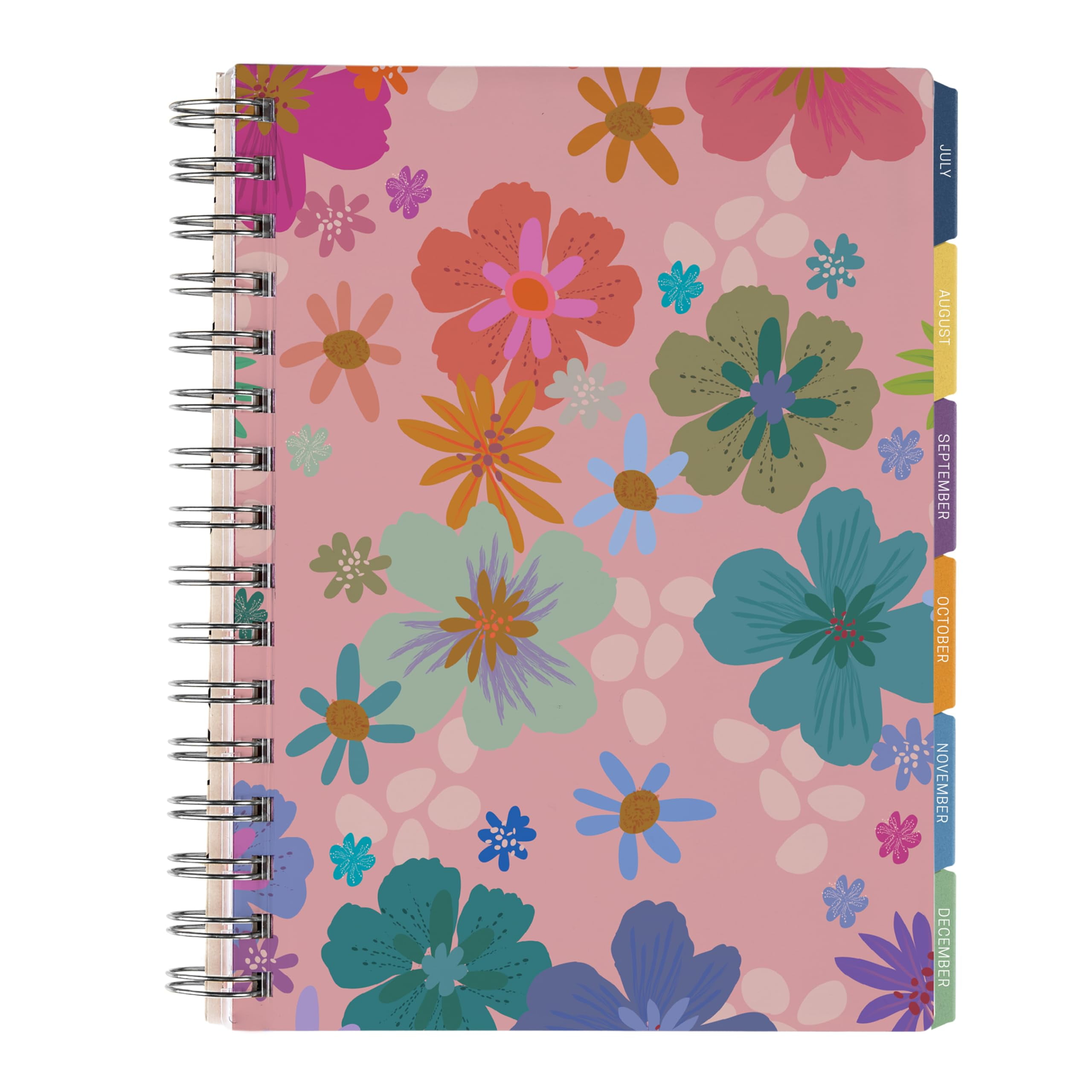 Inspired by Erin Condren 12-Month A5 Weekly Planner (Jul 2025 - Jun 2026), Compact Weekly and Monthly Planner Calendar, 70 Lb. Text Weight Paper, Petal Pop Covers, Wire-O Spiral Binding