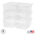 thumbnail image 1 of Inspired Essentials 17 Qt. Plastic Storage Bins with Lids, Stackable Storage Containers, Totes, 6Pk, 1 of 12