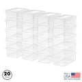 Inspired Essentials 5 Qt. Plastic Storage Bins with Lids, Stackable Storage Containers, Totes, 20Pk