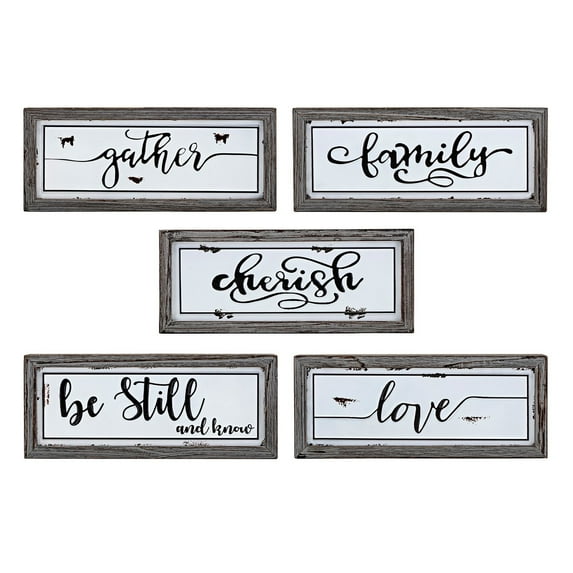 Inspired Farmhouse Wall Blocks - Set of 5