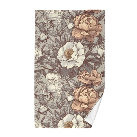 Inspired Floral Bath Towel 100% Cotton Soft Thick High Absorbency Hand Face Towel Single Pack 16x28in