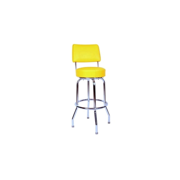 Inspired Floridian Swivel Bar Stool with Cushioned Seat, 360 Rotation, and Footrest Support - Ideal for Kitchen Island or Home Bar