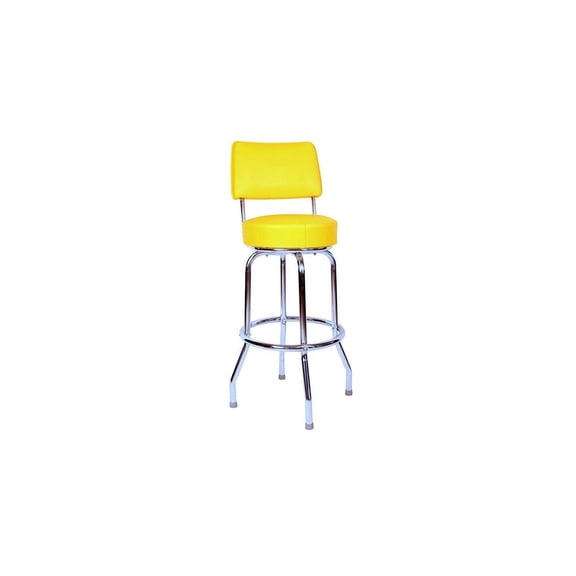 Inspired Floridian Swivel Bar Stool with Cushioned Seat, 360 Rotation, and Footrest Support - Ideal for Kitchen Island or Home Bar