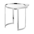 thumbnail image 1 of Inspired Home  21.6 x 22.4 x 23.6 in. Posh Living Lamiyah End Table with Mirrored Top, Chrome, 1 of 8