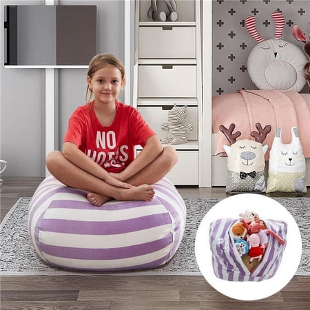 Inspired Home  32 x 32 in. Microfiber Posh Living Bean Bag Covers, Lavender