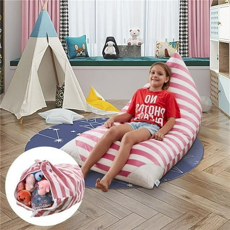 Inspired Home 55 x 35 in. Microfiber Posh Living Bean Bag Covers, Pink