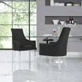 thumbnail image 1 of Inspired Home Gideon Velvet Dining Chairs Acrylic Leg Swoop Arm(Set of 2), Black, 1 of 9