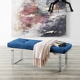 thumbnail image 1 of Inspired Home Kevin Velvet Backless Bedroom Bench, 1 of 10