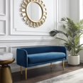 thumbnail image 1 of Inspired Home Mae Upholstered Bench, Navy, 1 of 11