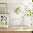 thumbnail image 1 of Inspired Home Mamadou Table Lamp, Marble Stone Base, Brass, 1 of 6
