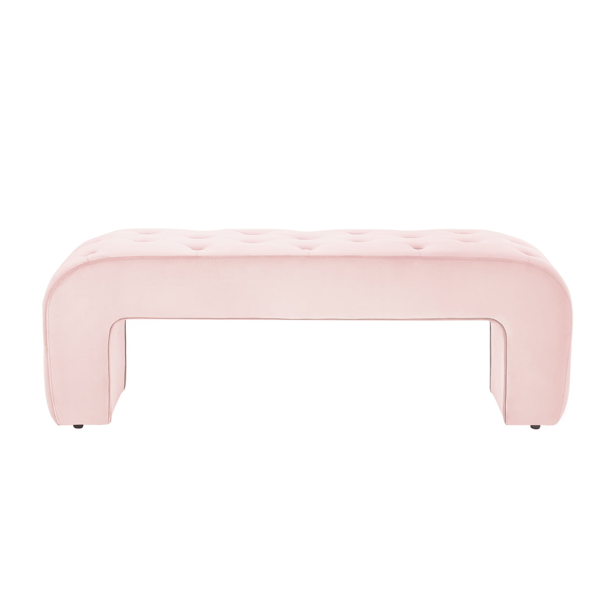 Inspired Home Zoee Velvet Bench, Button Tufted, Fuchsia | Funktionsshirts