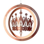 Inspired Indigo Rose Gold Crown Ornament with Inspirational Just a Queen Quote, 1 Count