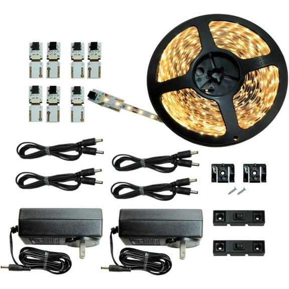 Inspired LED Cut and Connect Series Kit: Super Bright Warm White 12M/ 39.5 Ft Kit | Kitchen Remodel | Lights | Hobby Light | Kitchen Lighting 3000 K Dimmable