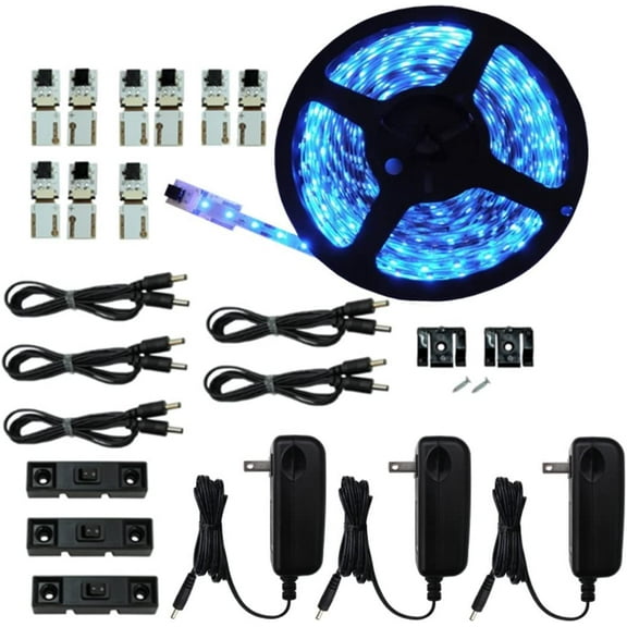 Inspired LED - Light Strip - Cut and Connect Kit - Super Bright Blue - 39.5 ft / 12M - Strip Lighting LED - Dimmable led