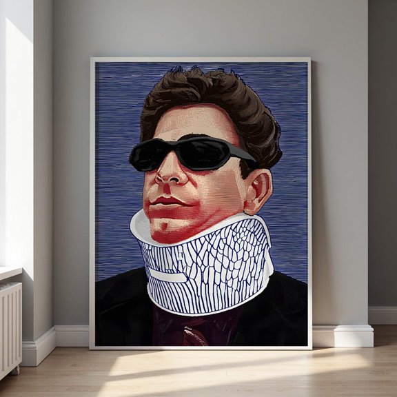 Inspired Line Neckbrace Wall Art Unframed Paper Print