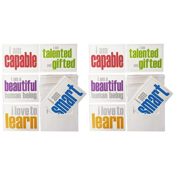 Inspired Minds Note Cards with Envelope, Self-Esteem Booster Set, 10 Per Set, 2 Sets