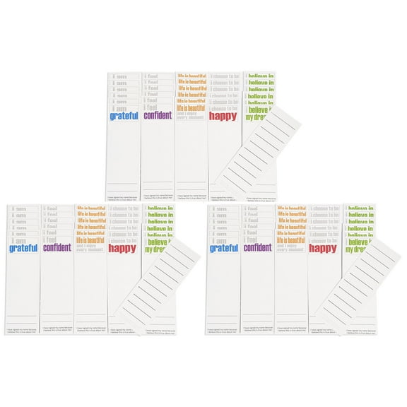 Inspired Minds Page Keepers Bookmarks, Confidence Booster Set, 30 Per Set, 3 Sets