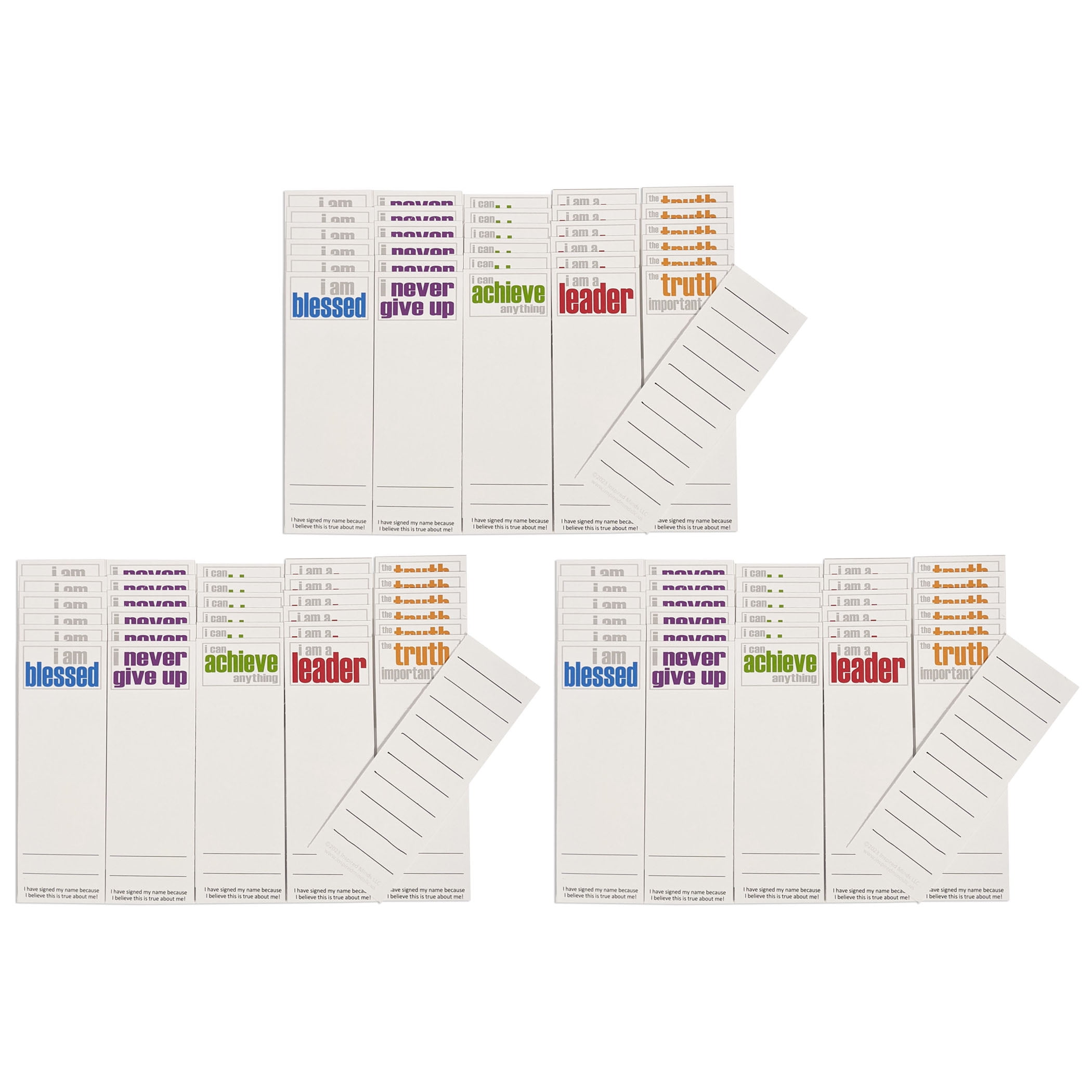 Inspired Minds Page Keepers Bookmarks, Encouragement Booster Set, 30 Per Set, 3 Sets