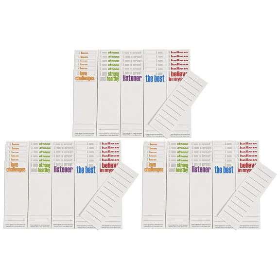Inspired Minds Page Keepers Bookmarks, Positivity Booster Set, 30 Per Set, 3 Sets