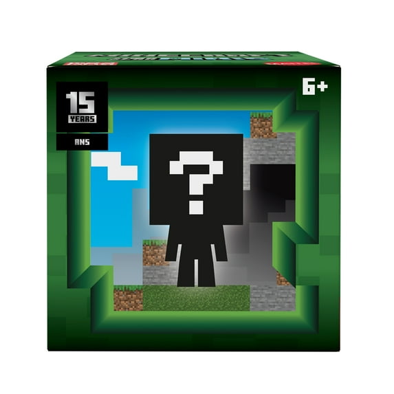Inspired by Minecraft Mob Head Minis 15 Years Anniversary Edition Collectible Mini-Figure Mystery Blind Box - 8 Assorted Styles - 1 Random Box per Order