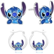 CHENKSHUE Inspired Stitch Earrings, Hypoallergenic Earrings Stitch Stuff Jewelry Daughter Granddaughter Niece Birthday Stitch Gifts