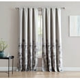 thumbnail image 1 of Inspired Surroundings Single Window Panel, Isabelle - Grey Jacquard, 1 of 5