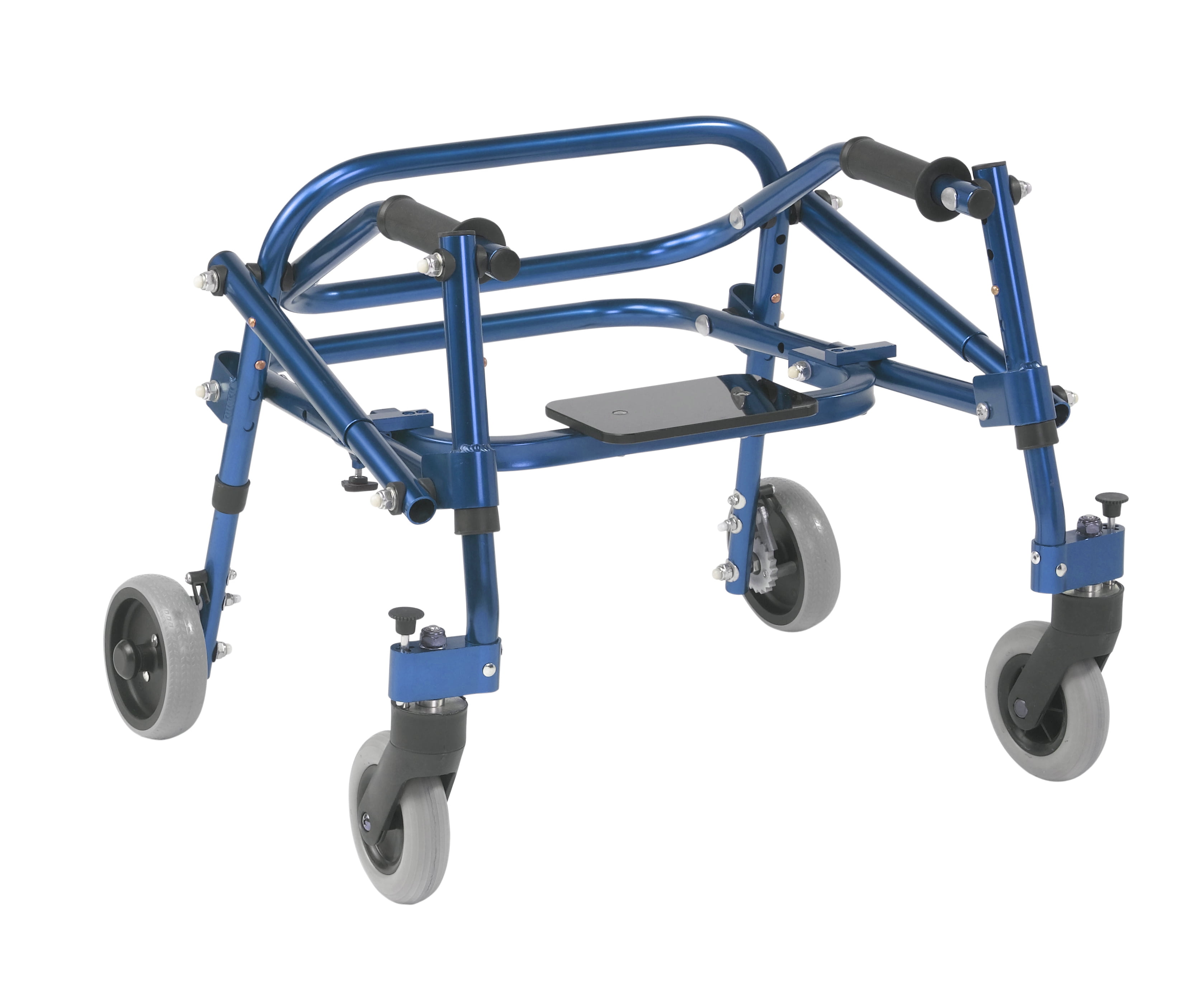 Inspired by Drive Nimbo 2G Lightweight Posterior Walker with Seat, Extra Small, Knight Blue