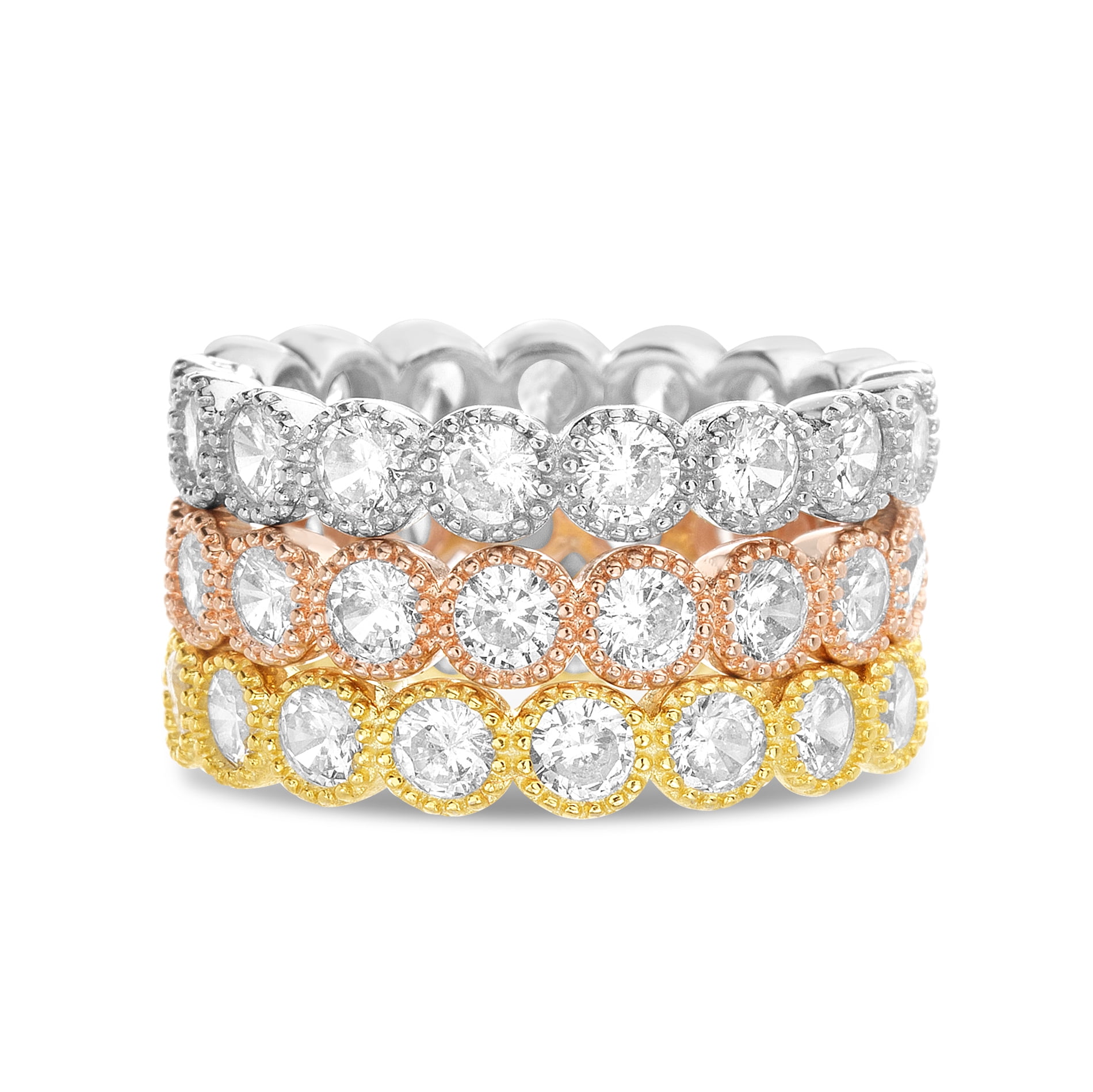 Inspired by You Round Bezel Set Cubic Zirconia Antique Style Bridal