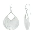 thumbnail image 1 of Inspired by You Sterling Silver Hammered Finish Teardrop Earrings for Women, 1 of 4