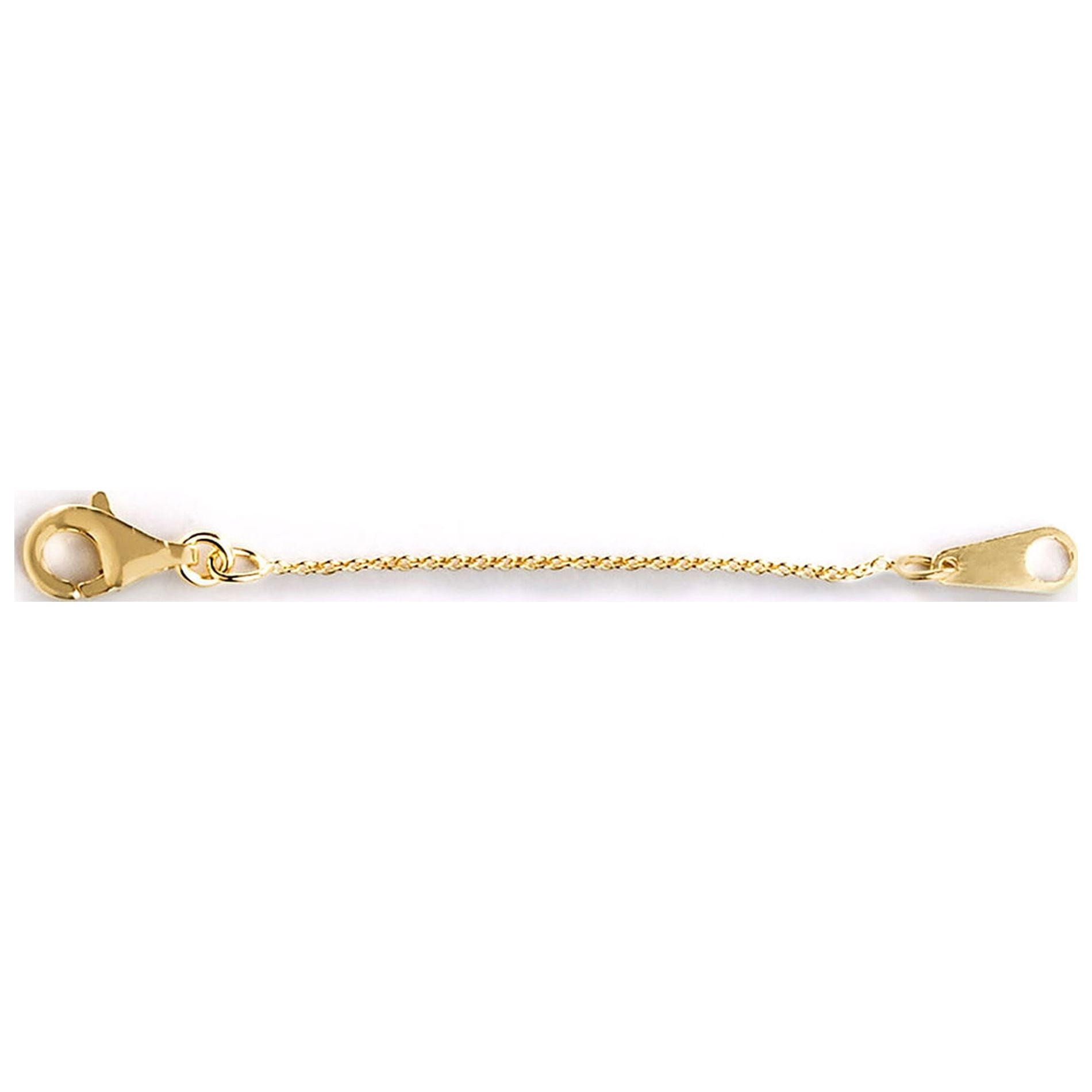  14k 18k Solid Gold Extender For Necklace or Bracelet, Removable  Real Solid Gold Extension Link Cable Chain, Adjustable Length For 1inch  2inch 3icnh 4 inch. Jewee Diamond : Handmade Products