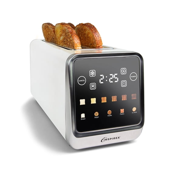 Inspirex 4-Slice Touchscreen Toaster, White