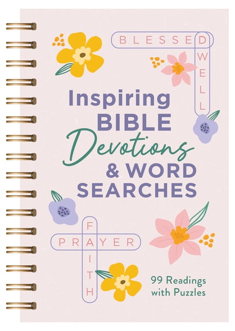 Inspiring Bible Devotions & Word Searches: 99 Readings with Puzzles, (Spiral-Bound)