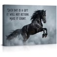 thumbnail image 1 of Inspiring Black Horse Wall Art Poster Motivational Quote Print for Daily Encouragement Decor Bedroom Living Room Office Inspirational Wall Decor for Horse Lovers, 1 of 7