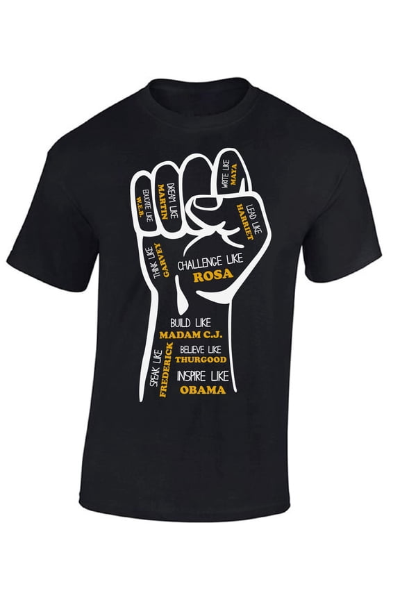 Inspiring Black Leaders Men T-Shirt - Graphic Tee S M L XL 2XL 3XL 4XL 5XL - USA Shirts for Men Political Top Fist of Resistance T-Shirt Gifts