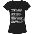 thumbnail image 1 of Inspiring Black Leaders White V-Neck T-Shirt for Women - S M L XL 2XL Graphic Tee - Black History Month Clothes Political Resistance Shirt Ladies, 1 of 2