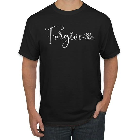 Inspiring Christian Quote Forgive Inspirational/Christian Men's Graphic T-Shirt, Black, Small