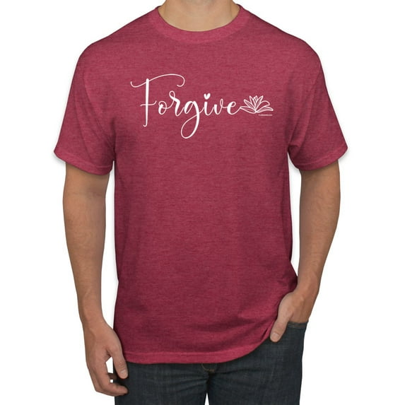 Inspiring Christian Quote Forgive Inspirational/Christian Men's Graphic T-Shirt, Vintage Heather Red, 4XL