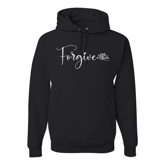 Inspiring Christian Quote Forgive Inspirational/Christian Unisex Graphic Hoodie Sweatshirt, Black, Small