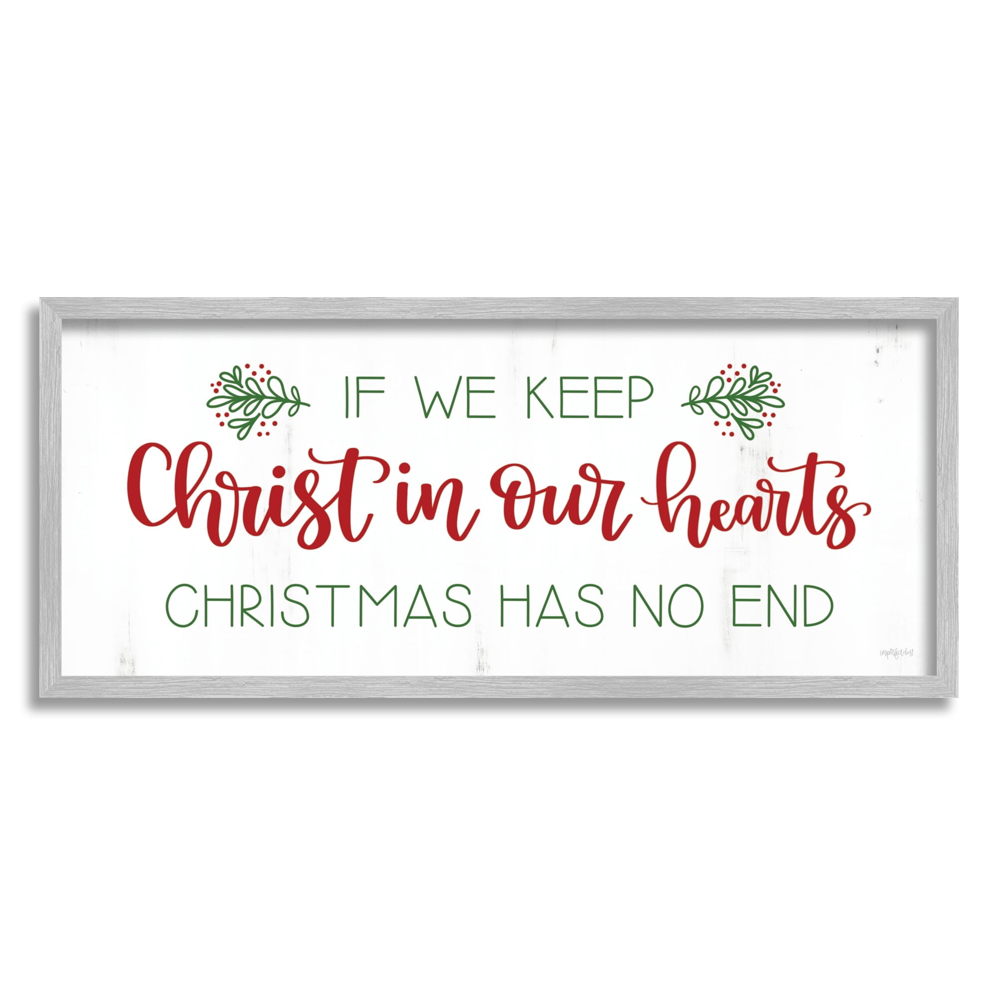 Inspiring Christmas Typography Quote Rustic Floral Motif Inspirational Graphic Art Framed Art Print Wall Art