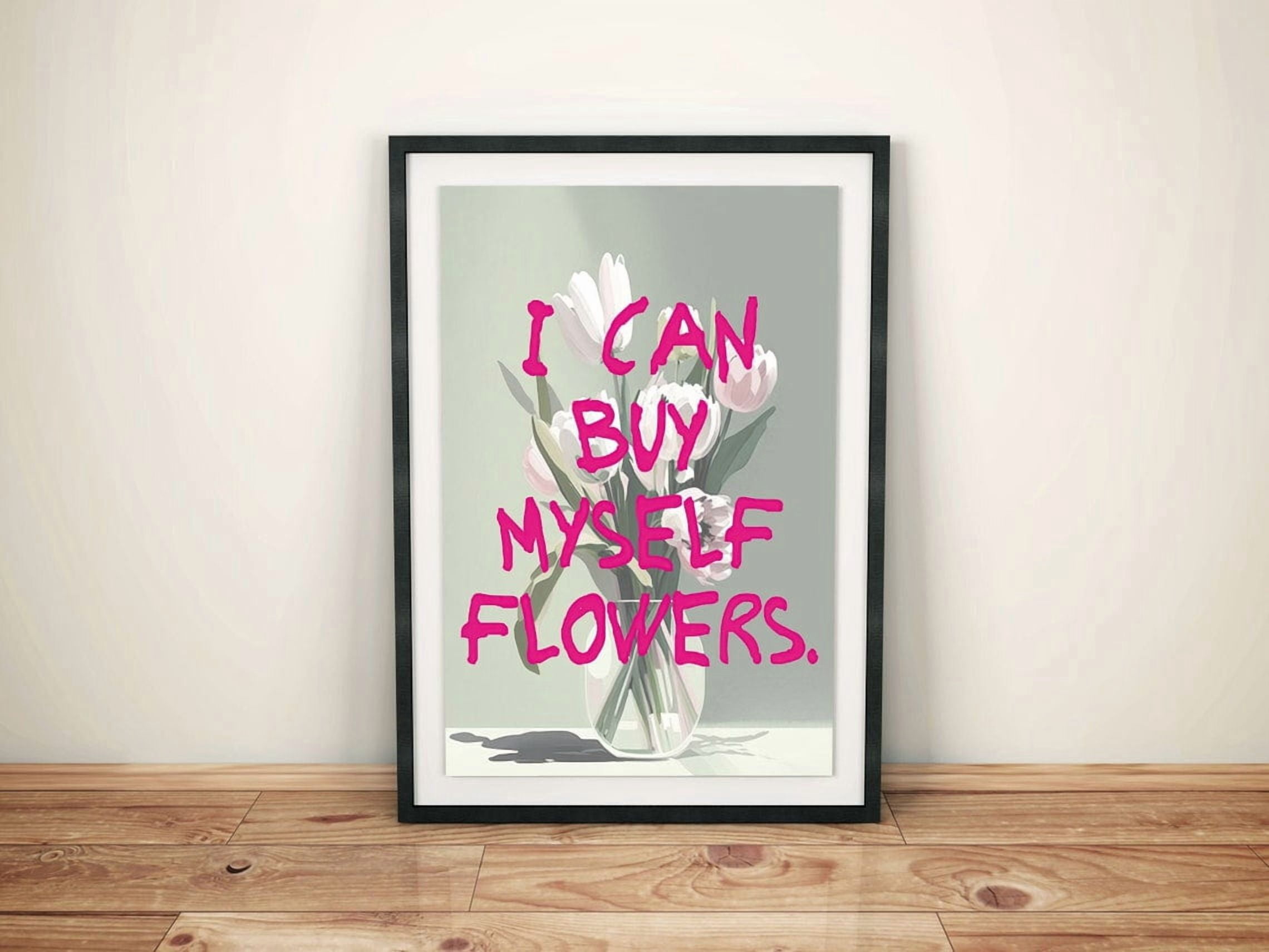 Inspiring Floral Poster, Stylish Tulip Illustration With Text, Modern ...