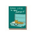 thumbnail image 1 of Inspiring Good Luck Greeting Card - Cheerful Cat Design - Perfect for Every Journey, 1 of 3