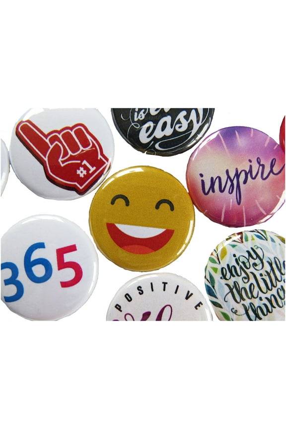 Inspiring Inspirational Motivational Quote Buttons Pins Set - Pack of 35 Mini