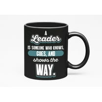 Inspiring Leadership Quotes Cup, Black 11oz Ceramic Mug