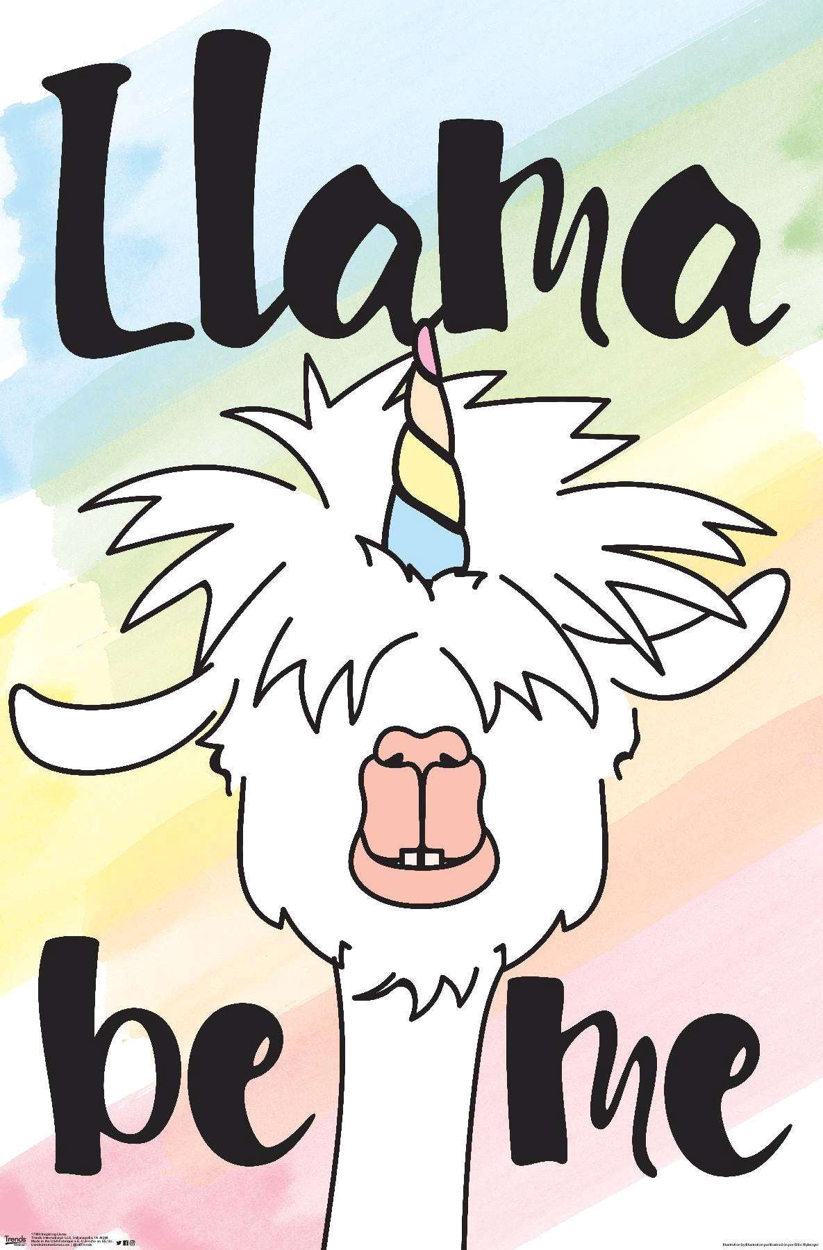 Inspiring Llama - Llama be me Wall Poster, 14.725" x 22.375"