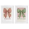 thumbnail image 1 of Stupell Industries Inspiring Messages Bows 2 Piece White Framed Print Under Glass Set, design by Courtney Haley, 20 x 14, 1 of 10