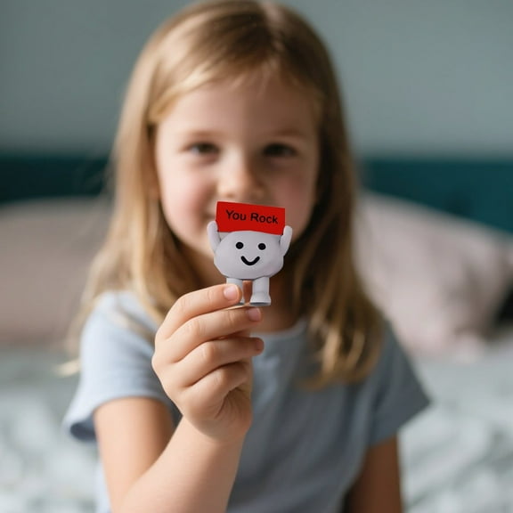 Mini Rock Desktop Ornament Decorative Inspirational Sculpture Unique Home Desk Shelf Small Art